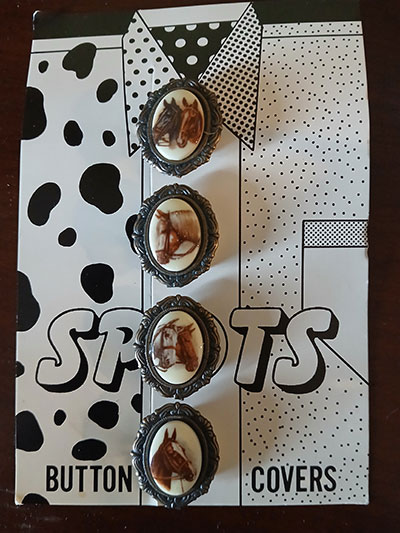 Horse Spot Button Covers Horse Spot Button Covers