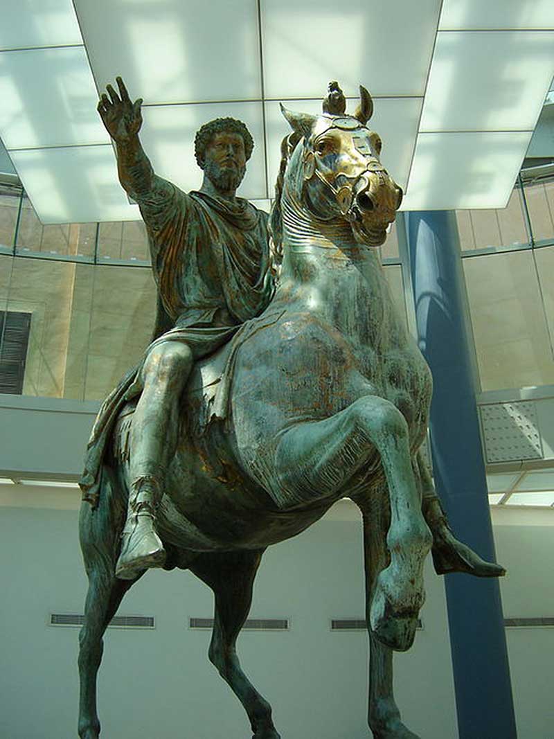 Equestrian Statue of Marcus Aurelius, AD 175 (photo credit By Torquatus/ WikiCommons) Equestrian Statue of Marcus Aurelius, AD 175 (photo credit By Torquatus/ WikiCommons)