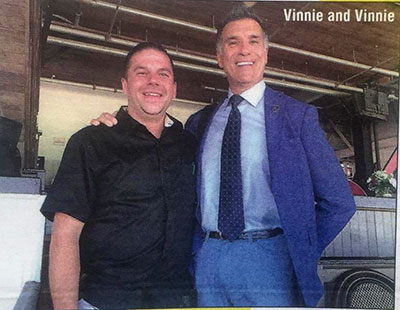 Vinnie Esopi (left) and Vinnie Viola (right) at Saratoga Race Course