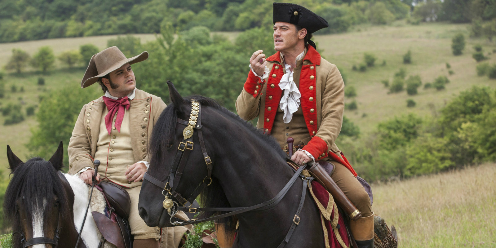 Josh Gad as LeFou and Luke Evans as Gaston on Magnifique, 2017, photo courtesy of Disney