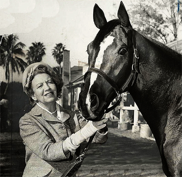 Elizabeth Arden with Jewel's Reward 1958 by Bill Greene World Telegram Library of Congress