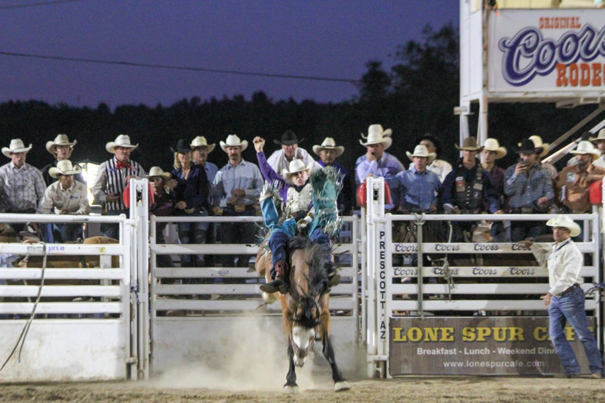 Professional PRCA Bareback Rider Zack Brown at the 2018 Prescott Frontier Days 2018: World’s Oldest Rodeo Professional PRCA Bareback Rider Zack Brown at the 2018 Prescott Frontier Days 2018: World’s Oldest Rodeo