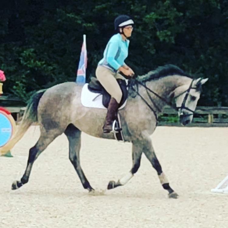 Morris aboard OTTB Persisted (Courtesy Joanie Morris) Morris aboard OTTB Persisted (Courtesy Joanie Morris)