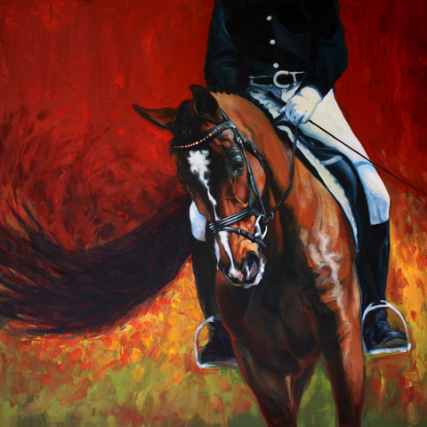 Hot Shot, 36 x 36, commissioned portrait, oil on canvas Hot Shot, 36 x 36, commissioned portrait, oil on canvas