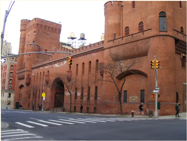 Squadron A Armory facade, East 94th-East 95th Street & Madison Avenue, NYC