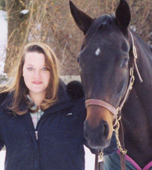 Kimberly with her horse, Grace Kimberly with her horse, Grace