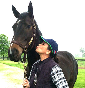 Victoria with her horse that she Victoria with her horse that she