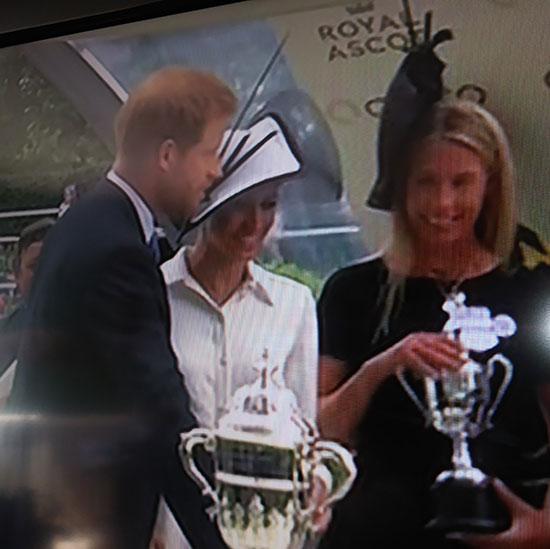 Tanya Gunther, Meghan and Harry at the Royal Ascot Tanya Gunther, Meghan and Harry at the Royal Ascot