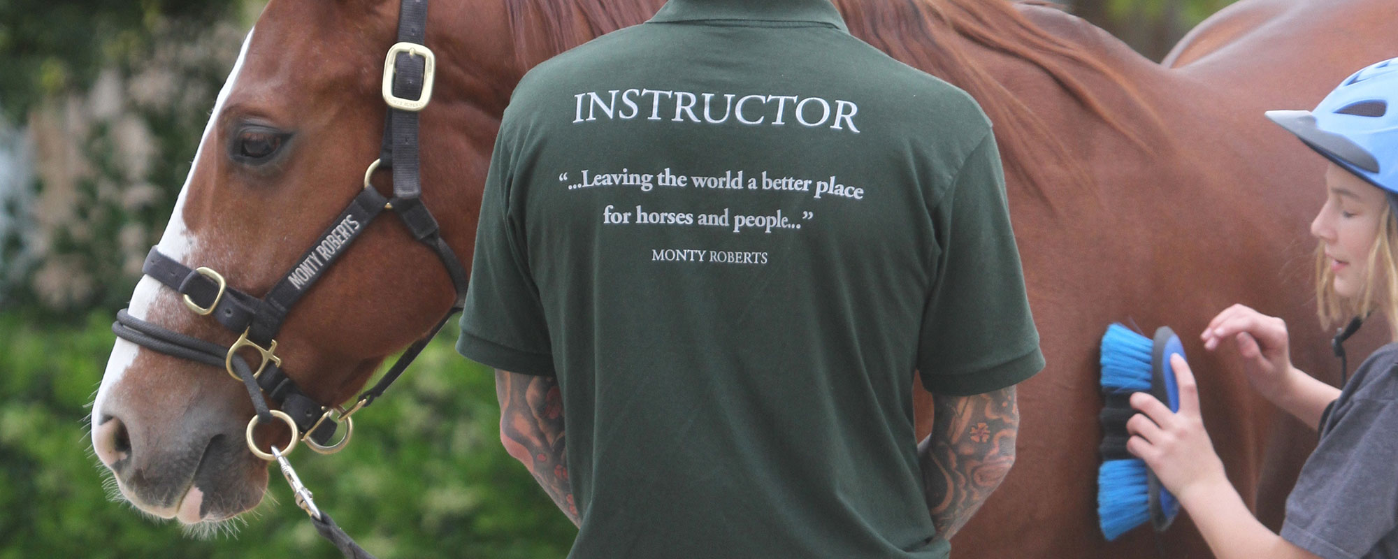 Monty Roberts Instructor, Simon d’Unienville, works with a participant in the Lead-Up® program. Photo by June Tabor. Monty Roberts Instructor, Simon d’Unienville, works with a participant in the Lead-Up® program. Photo by June Tabor.