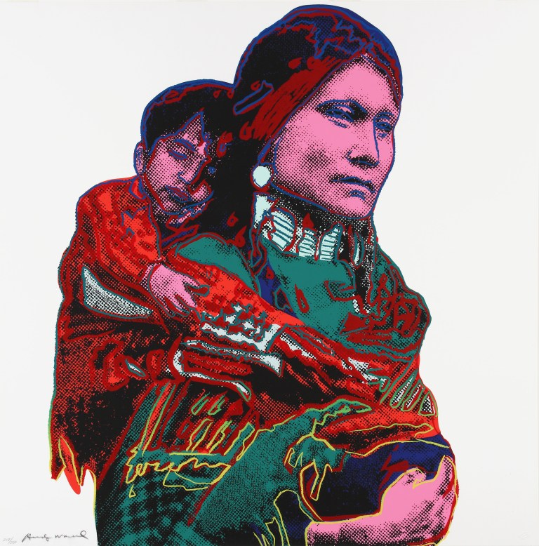 Andy Warhol, Cowboys and Indians: Mother and Child, 1986 The Andy Warhol Museum, Pittsburgh; Founding Collection, Contribution The Andy Warhol Foundation for the Visual Arts, Inc. 1998.1.2493.7 Andy Warhol, Cowboys and Indians: Mother and Child, 1986 The Andy Warhol Museum, Pittsburgh; Founding Collection, Contribution The Andy Warhol Foundation for the Visual Arts, Inc. 1998.1.2493.7