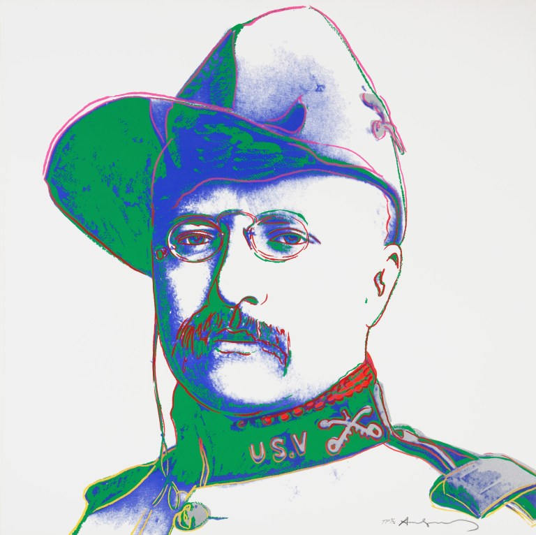 Andy Warhol, Cowboys and Indians: Teddy Roosevelt, 1986 The Andy Warhol Museum, Pittsburgh; Founding Collection, Contribution The Andy Warhol Foundation for the Visual Arts, Inc. 1998.1.2494.14 Andy Warhol, Cowboys and Indians: Teddy Roosevelt, 1986 The Andy Warhol Museum, Pittsburgh; Founding Collection, Contribution The Andy Warhol Foundation for the Visual Arts, Inc. 1998.1.2494.14