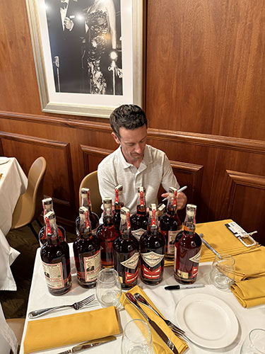 Jockey Julien Leparoux, winner of the 2026 George Wolfe Award, personally selected the barrel of Senator Bourbon to benefit the PDJF