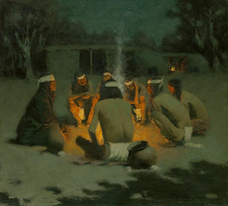 Frederic Remington (1861-1909) Apache Medicine Song, 1908 Oil on canvas Courtesy Sid Richardson Museum, Fort Worth, Texas Frederic Remington (1861-1909) Apache Medicine Song, 1908 Oil on canvas Courtesy Sid Richardson Museum, Fort Worth, Texas