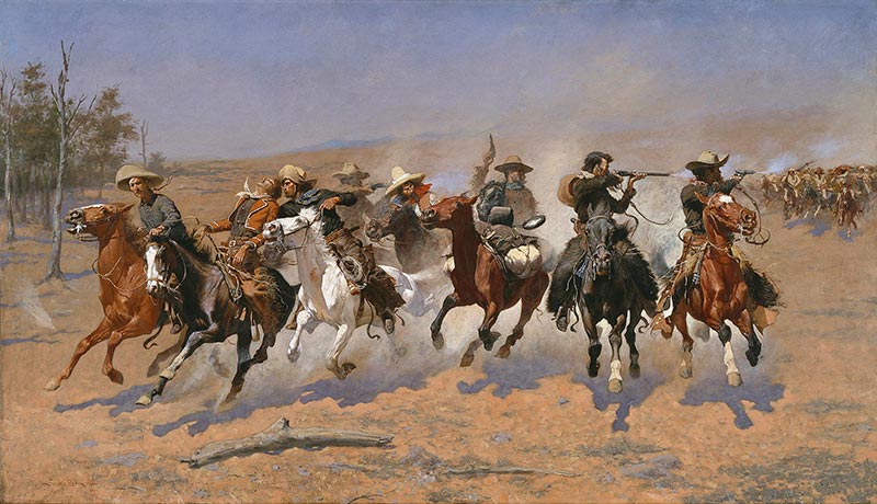 Frederic Remington (1861-1909) A Dash for the Timber, 1889 Oil on canvas Amon Carter Museum, Fort Worth, Texas, Amon G. Carter Collection